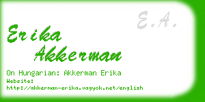 erika akkerman business card